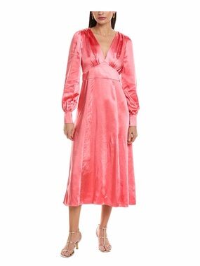Ted Baker Dania Coral V-Neck Midi Dress